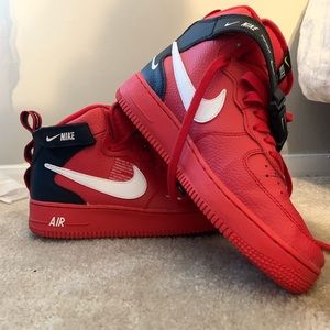 Red Nike Air Force 1s